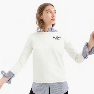 NWT J Crew Ivory Je T'aime NYC New York City Shirt